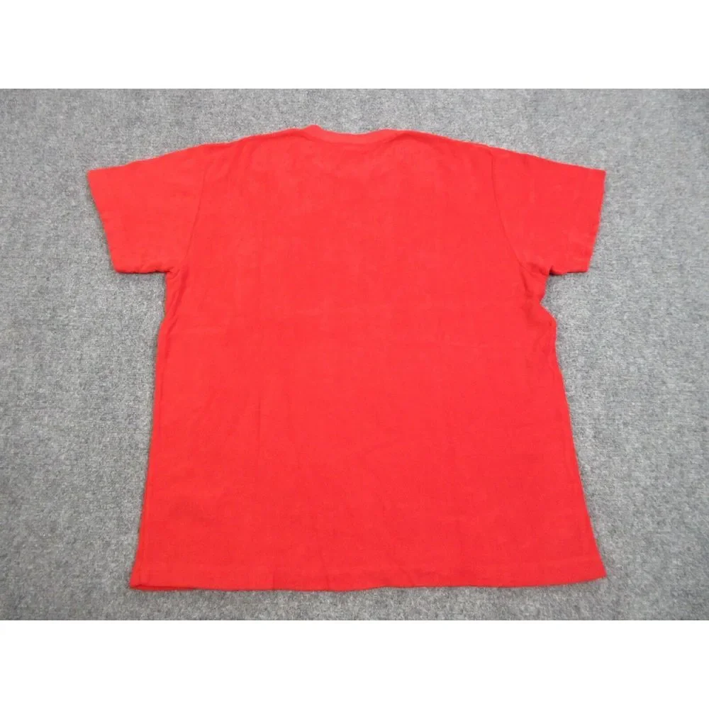 VINTAGE J Crew Shirt Mens‎ Extra Large Red Terry Cloth Oarsman Casual Pocket